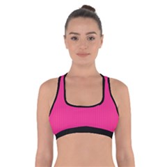 Deep Hot Pink - Cross Back Sports Bra by FashionLane