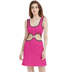 Deep Hot Pink - Velvet Cutout Dress by FashionLane