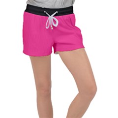 Deep Hot Pink - Velour Lounge Shorts by FashionLane