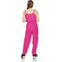 Deep Hot Pink - Sleeveless Tie Ankle Jumpsuit View2