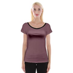 Dull Purple - Cap Sleeve Top by FashionLane