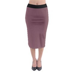 Dull Purple - Midi Pencil Skirt by FashionLane