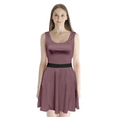 Dull Purple - Split Back Mini Dress  by FashionLane