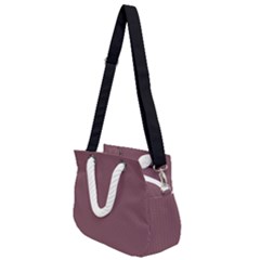 Dull Purple - Rope Handles Shoulder Strap Bag by FashionLane