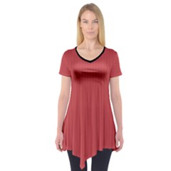 English Vermillion - Short Sleeve Tunic  by FashionLane