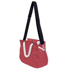 English Vermillion - Rope Handles Shoulder Strap Bag by FashionLane