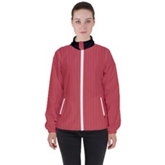 English Vermillion - Women s High Neck Windbreaker by FashionLane