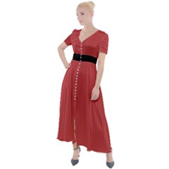 English Vermillion - Button Up Short Sleeve Maxi Dress by FashionLane