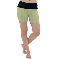 Faded Jade - Lightweight Velour Yoga Shorts by FashionLane