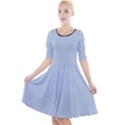 Beau Blue - Quarter Sleeve A-Line Dress View1