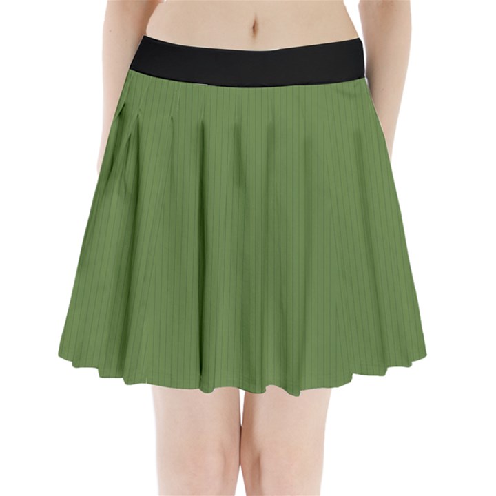 Crocodile Green - Pleated Mini Skirt