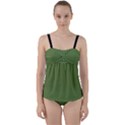 Crocodile Green - Twist Front Tankini Set View1