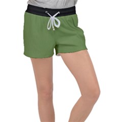 Crocodile Green - Velour Lounge Shorts by FashionLane