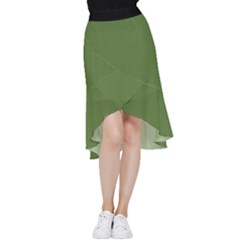 Crocodile Green - Frill Hi Low Chiffon Skirt by FashionLane