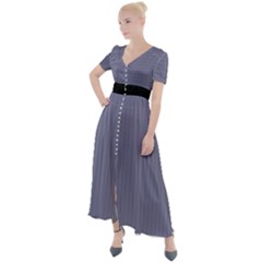 Flint Grey - Button Up Short Sleeve Maxi Dress by FashionLane