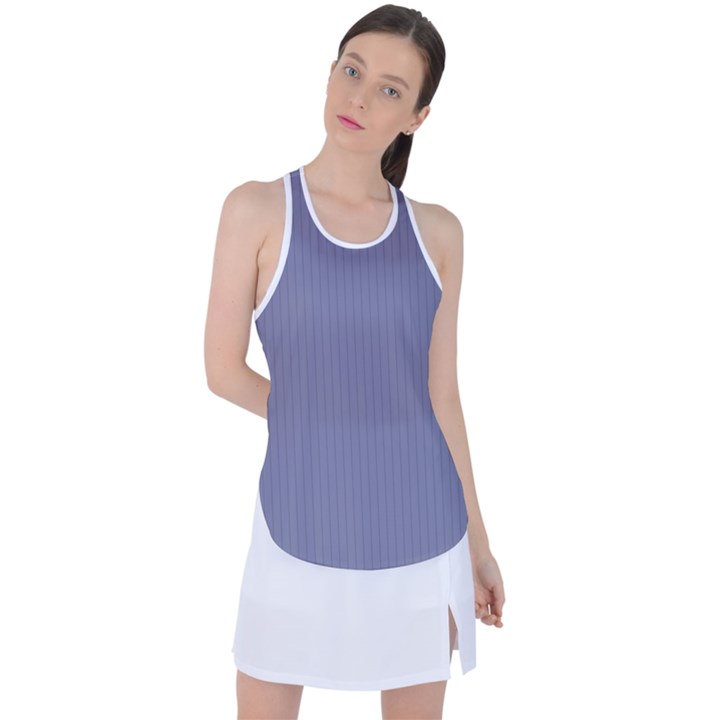 Flint Grey - Racer Back Mesh Tank Top