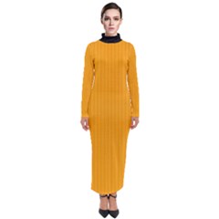 Fire Orange - Turtleneck Maxi Dress by FashionLane