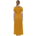 Fire Orange - High Waist Short Sleeve Maxi Dress View2