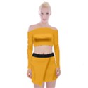 Fire Orange - Off Shoulder Top with Mini Skirt Set View1