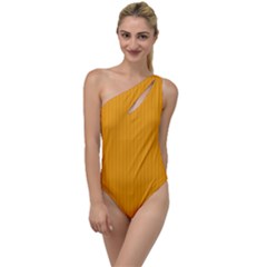 Fire Orange - To One Side Swimsuit by FashionLane