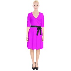 Fuchsia Pink - Wrap Up Cocktail Dress by FashionLane