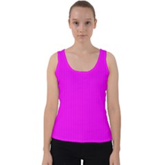 Fuchsia Pink - Velvet Tank Top by FashionLane