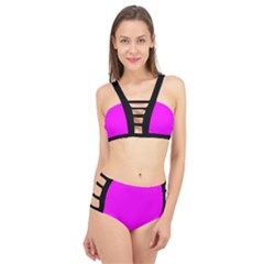 Fuchsia Pink - Cage Up Bikini Set by FashionLane