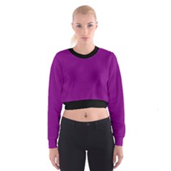 Lollipop Purple - Cropped Sweatshirt by FashionLane