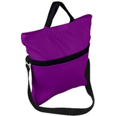 Lollipop Purple - Fold Over Handle Tote Bag by FashionLane