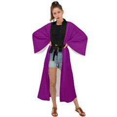 Lollipop Purple - Maxi Kimono by FashionLane