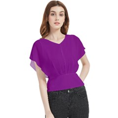 Lollipop Purple - Butterfly Chiffon Blouse