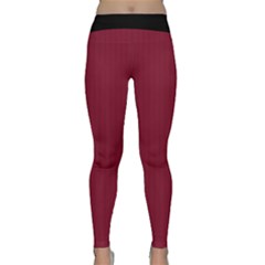 Rhubarb Red - Classic Yoga Leggings by FashionLane