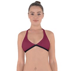 Rhubarb Red - Halter Neck Bikini Top by FashionLane