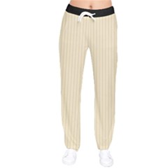 Dutch White - Women Velvet Drawstring Pants by FashionLane