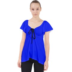 Just Blue - Lace Front Dolly Top by FashionLane