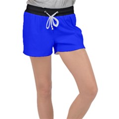 Just Blue - Velour Lounge Shorts by FashionLane