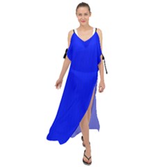 Just Blue - Maxi Chiffon Cover Up Dress by FashionLane