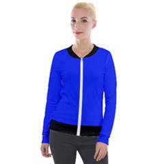 Just Blue - Velvet Zip Up Jacket by FashionLane