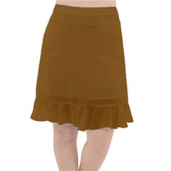 Just Brown - Fishtail Chiffon Skirt by FashionLane