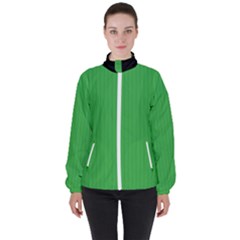 Just Green - Women s High Neck Windbreaker by FashionLane