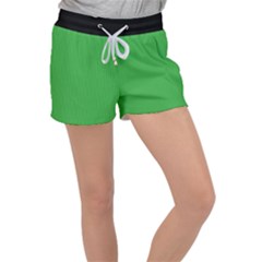 Just Green - Velour Lounge Shorts by FashionLane