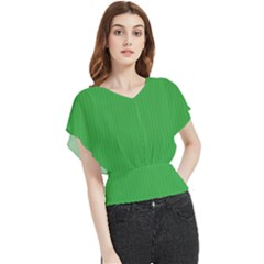 Just Green - Butterfly Chiffon Blouse