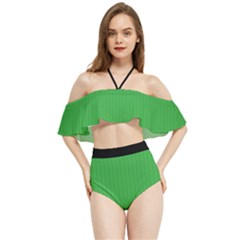 Just Green - Halter Flowy Bikini Set  by FashionLane