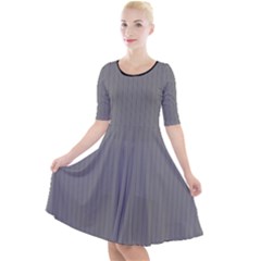 Just Grey - Quarter Sleeve A-Line Dress