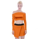 Just Orange - Off Shoulder Top with Mini Skirt Set View1