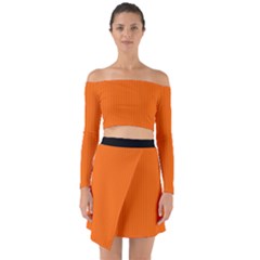 Just Orange - Off Shoulder Top With Skirt Set by FashionLane