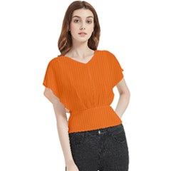 Just Orange - Butterfly Chiffon Blouse