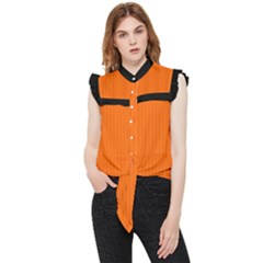 Just Orange - Frill Detail Shirt by FashionLane