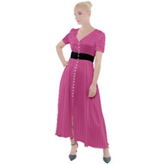 Just Pink - Button Up Short Sleeve Maxi Dress by FashionLane