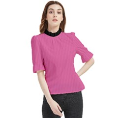 Just Pink - Frill Neck Blouse